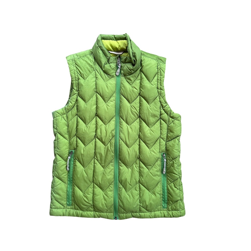 Alpine Design Puffer Vest Womens Small Green Down Filled Quilted Ripstop Vest